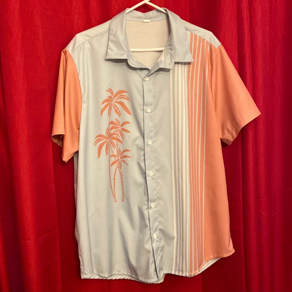 No brand name tag, Mens Hawaiian button down short sleeve size XL top